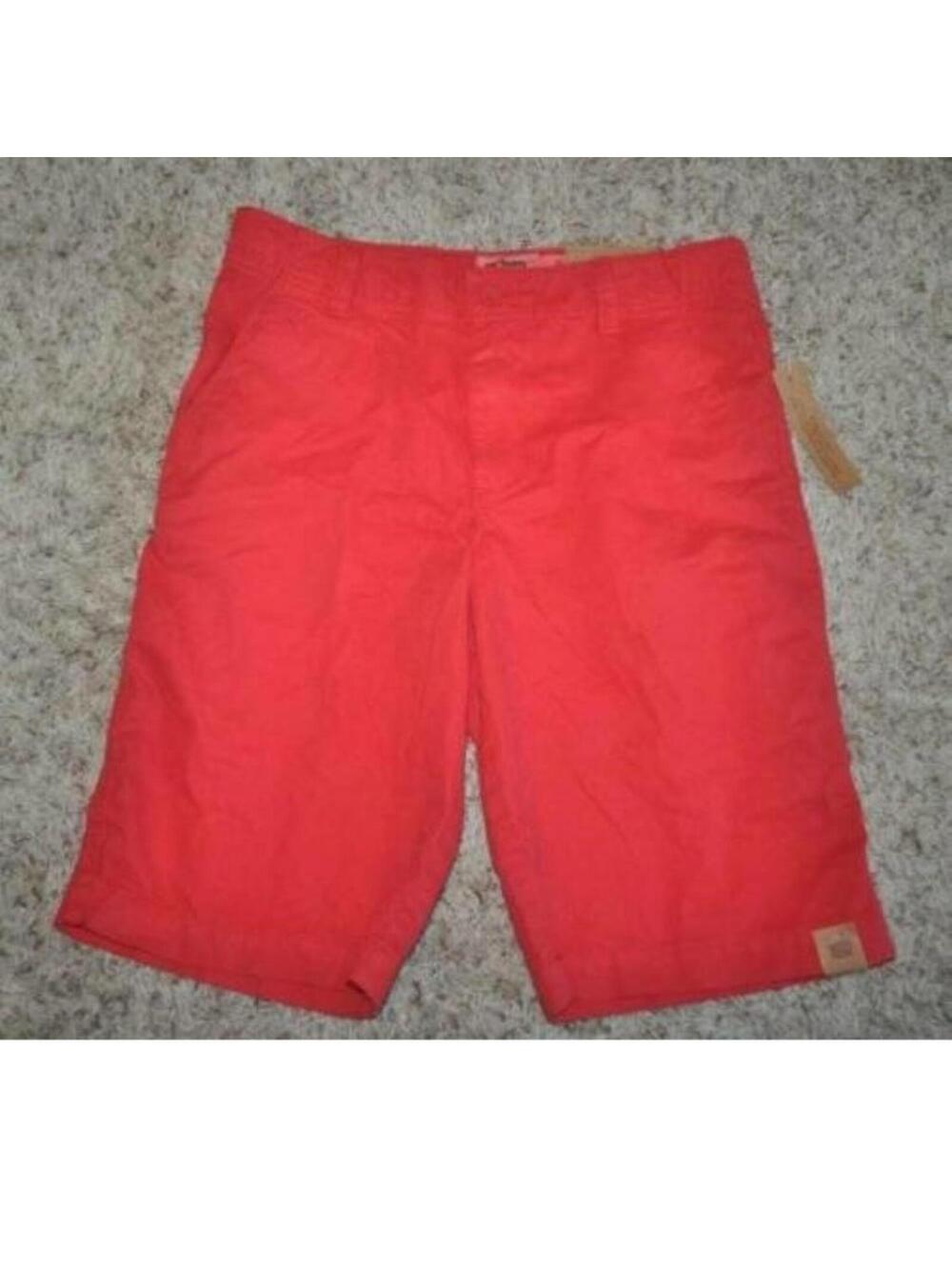 Urban Pipeline Shorts 16 Boys Adjustable Waist Red Flat Front Summer Casual